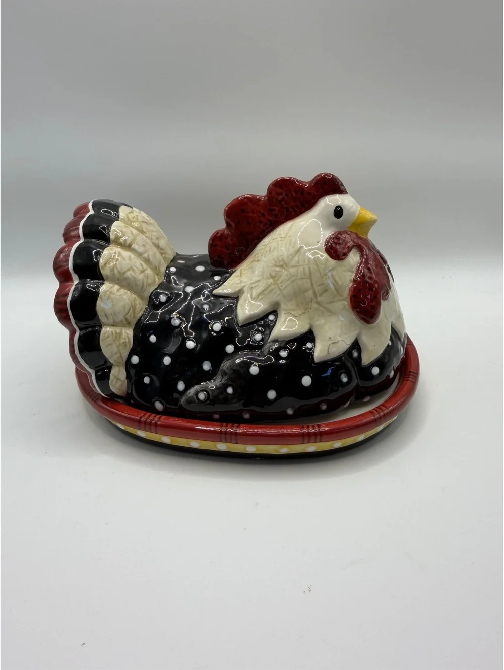 Price and Plympton Ceramic Chicken Covered Dish with Base